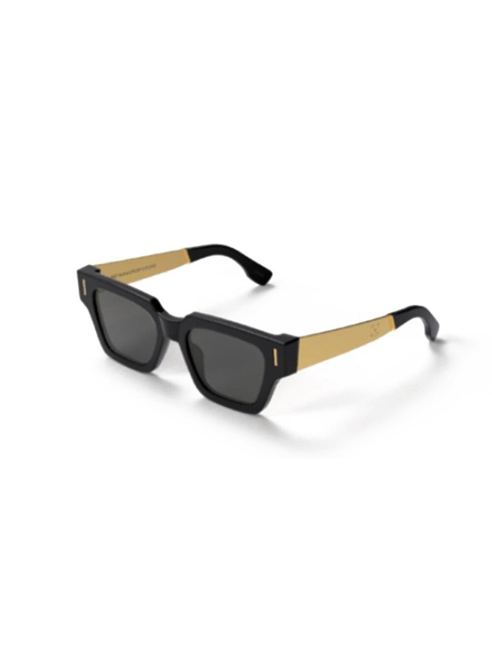 New Retrosuperfuture Unisex Sunglasses Black Square Grey Lens Injected Frame